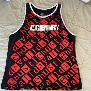 Legendary red and black tank top